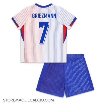 Francia Antoine Griezmann #7 Maglia Gara Trasferta Repliche Europei 2024 Bambino
